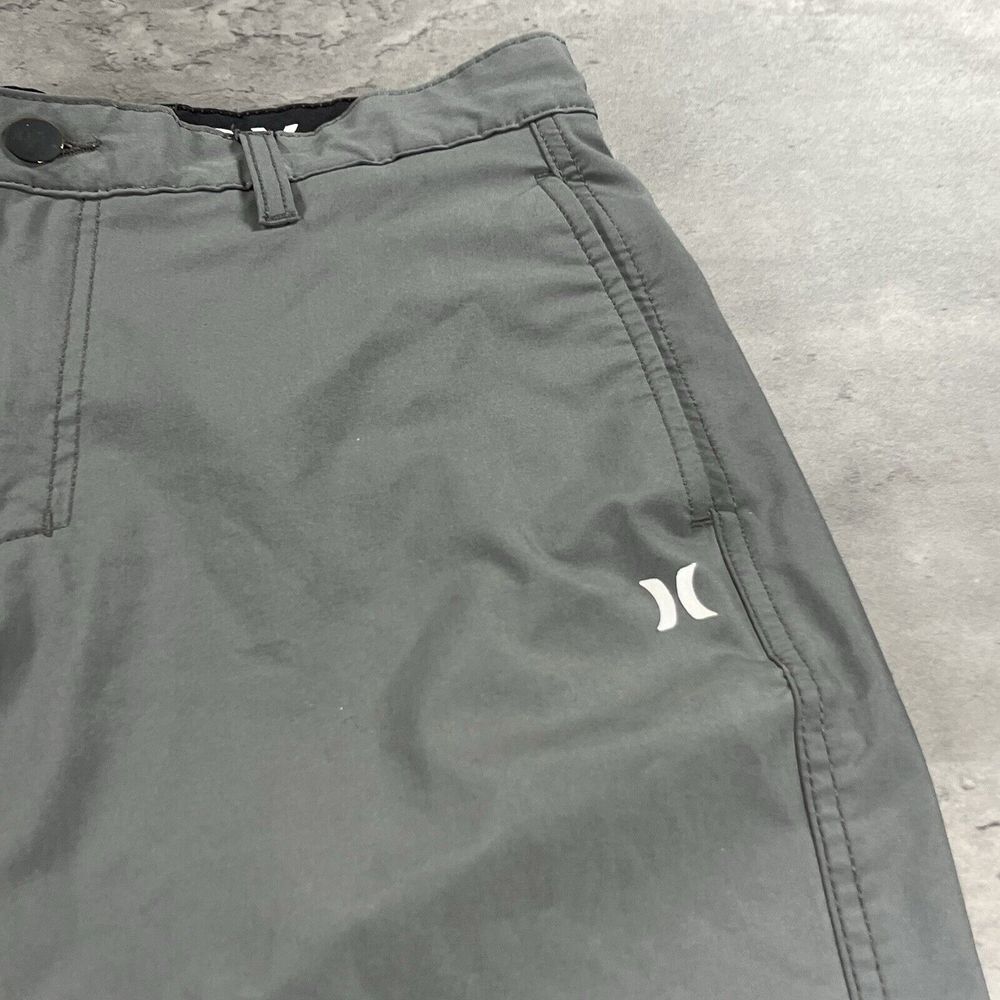 Hurley Shorts Men M Gray 30x9 Hybrid Flat Front Causal Lightweight Chino Minimal - Picture 9 of 10